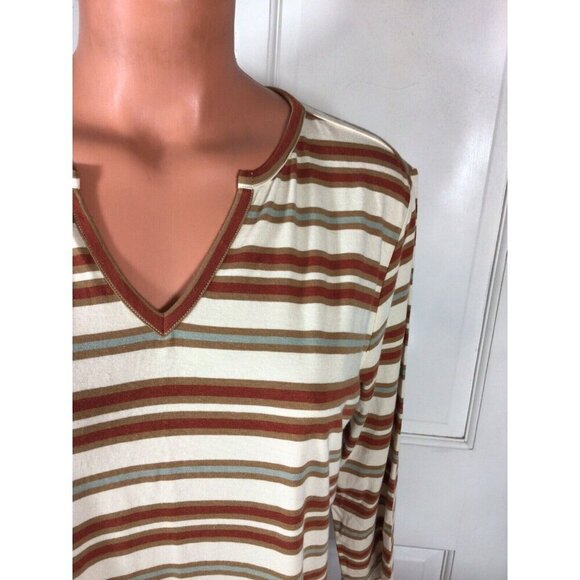 Sahalie Stripe Blouse Womens Large - Picture 2 of 6